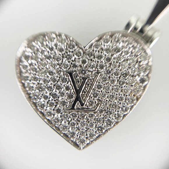 LOUIS VUITTON Pandantif Cool Heart Rocket Q93010/Q92004 White gold diamond N... - Picture 14 of 16